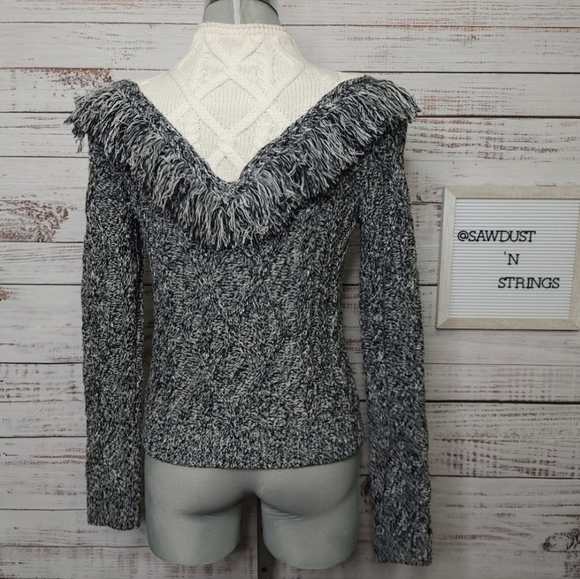 INTERMIX Deja Wool Fringe Sweater XS - Picture 7 of 13